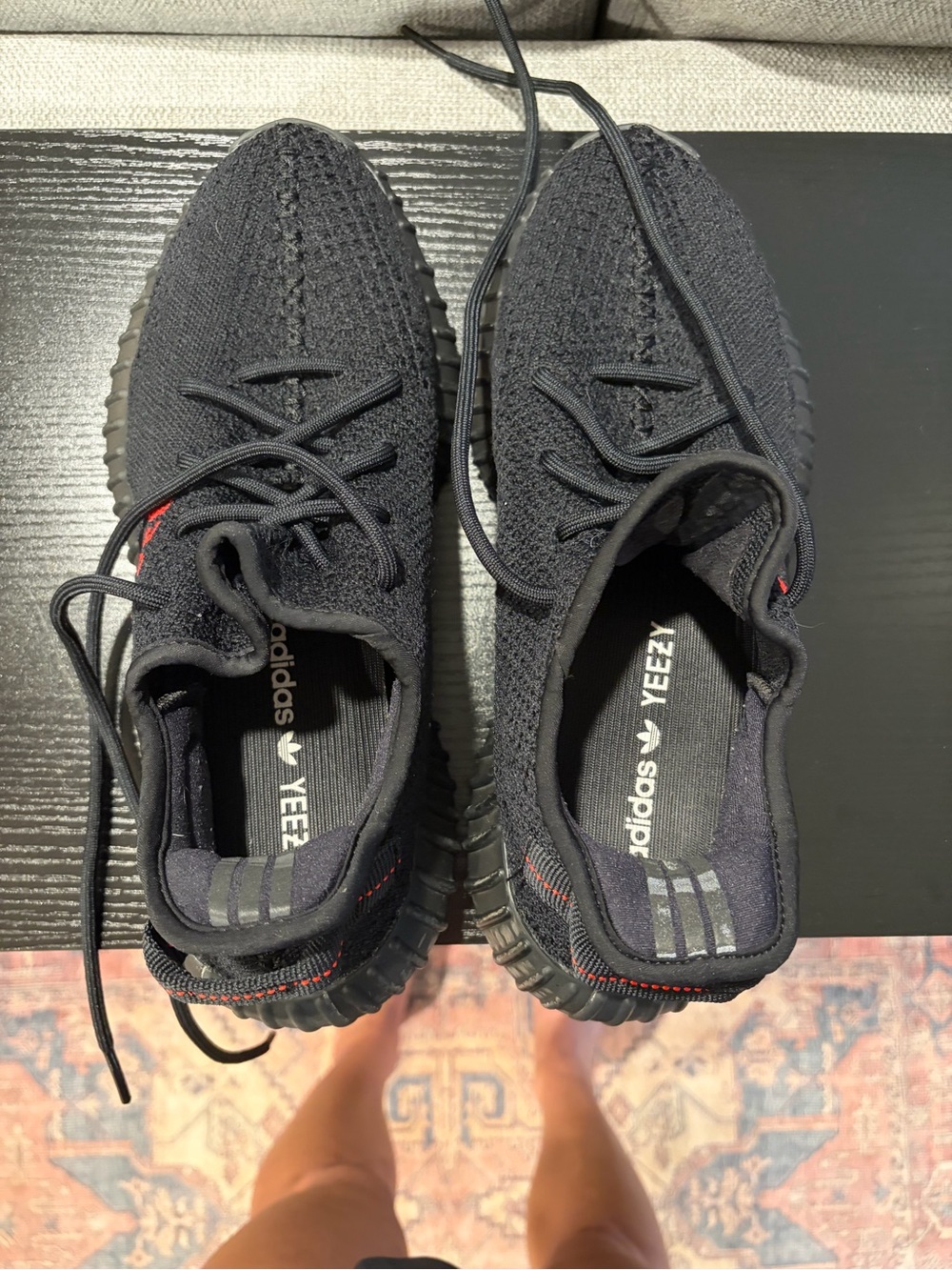 adidas Yeezy Boost 350 V2 Men’s Sneakers - Black Red